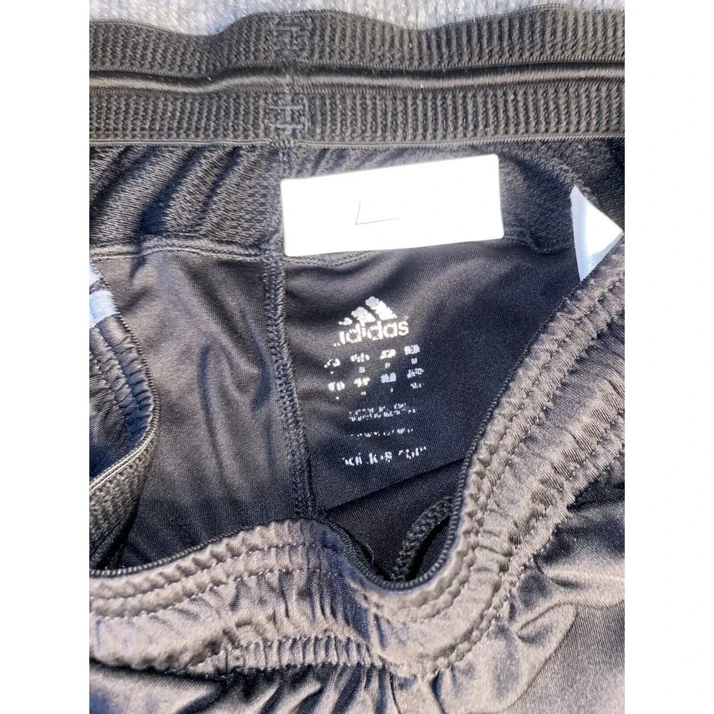 Adidas Athletic Shorts Men Medium Black Mash Panel Elastic Drawstring Waist Logo